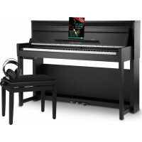 Classic Cantabile UP-1Plus SM Upright E-Piano Schwarz matt Set