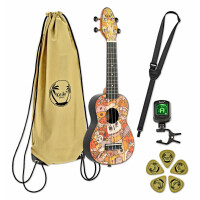 Ortega K2-VP Keiki Sopran Ukulele Pack "Voodoo Puppet"