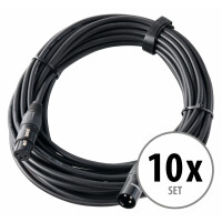 Pronomic Stage XFXM-10 Mikrofonkabel XLR 10 m Schwarz 10er Set