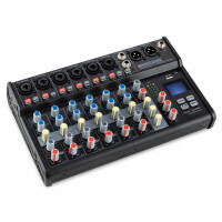 Pronomic B-803 Mini-Mixer Mezclador de Audio 8 Canales con Bluetooth® y grabación USB