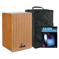 XDrum Cajon El Bajo bas poort walnut / zebra incl. cajunmethode & tas