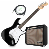 Shaman Element Series STX-100B Guitarra eléctrica negra con amplificador