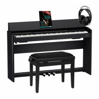 Roland F701-CB Digitalpiano Schwarz Home Set