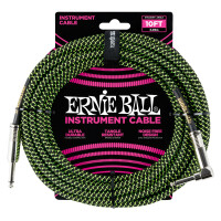 Ernie Ball 6077 Instrumentenkabel 3,05 m Schwarz/Grün