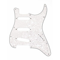 Fender Pickguard Strat SSS 4-ply White Pearl