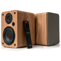 Vulkkano A4 HDMI ARC Aktivlautsprecher Braun  - Retoure (Zustand: wie neu)