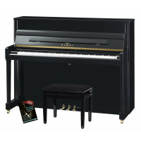 Kawai K-200 E/P Klavier Schwarz Hochglanz Set