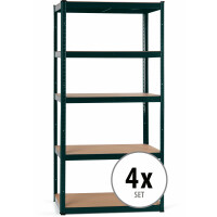 4x Set Stagecaptain HR-175 GR Heavyrack étagère de hangar planche en bois Vert foncé