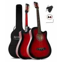 Rocktile WSD-5C-RDB Slim Line Westerngitarren Set Redburst