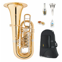 Lechgold FT-20/6GL F-Tuba Goldmessing lackiert Deluxe Set