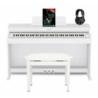 Casio Celviano AP-470 Digitalpiano Weiß Set inkl. Pianobank, Kopfhörer & Klavierschule