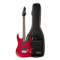 Shaman Element Series HX-100 RD Guitarra eléctrica de rojo satinado con funda