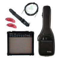 Rocktile Add On set completo de guitarra eléctrica incl. amplificador, bolsa, correa, cable y picks