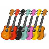 Classic Cantabile US-100P sopraan ukulele set van 7 masterpak, alle kleuren