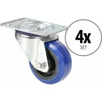 Adam Hall 372081 Bluewheel Lenkrolle 80mm 4er Set