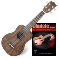 Classic Cantabile Sopraan Ukelele set (walnoot) incl. greeptabellen