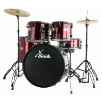 XDrum Rookie 22" Standard Schlagzeug Komplettset Ruby Red inkl. Schule - Retoure (Verpackungsschaden)