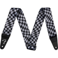 Fender Wavy Checkerboard Polyester Strap 2" Gray