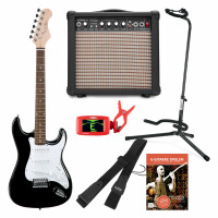 Rocktile Sphere Classic Guitare Électrique Noir + École de Guitare