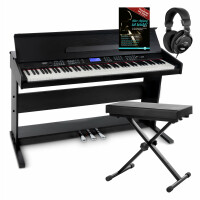 FunKey DP-88 II piano numérique noir set avec banquette de synthé, casque, méthode d'apprentissage