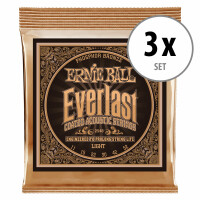 Ernie Ball 2548 Everlast Coated Phosphor Bronze Light 3x Set