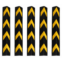 Stagecaptain KS-8010 Adhésives Protection d'Angle les Garages Caoutchouc (Noir/Jaune) Set x5