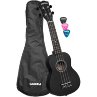 Cascha Sopran Ukulele Schwarz  - Retoure (Zustand: sehr gut)