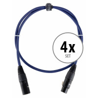 Pronomic Stage DMX3-1 DMX-kabel 1m SET 4x