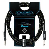 Ibanez SI10-BG Woven Guitar Cable 3,05m - Black/Green