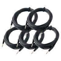 Pronomic Stage INST-10 câble instrument noir jack 10m - Lot de 5