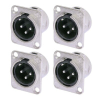 Neutrik NC3MDL1 XLR Einbaustecker male 4er Pack