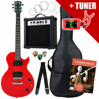 Rocktile L-Pack guitare électrique Red incl. ampli, housse, accordeur, câble, sangle