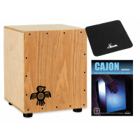 XDrum Junior Cajon Peruana Ash Set incl. Zitkussen en Les materiaal