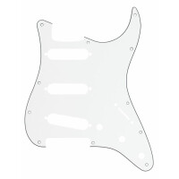 Fender Pickguard Strat SSS 3-ply White