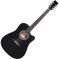 Classic Cantabile WS-10BK-CE Westerngitarre schwarz mit Tonabnehmer - Retoure (Zustand: sehr gut)