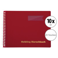 Helbling BMR25 Marschbuch rot 25 Taschen 10x Set