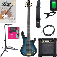 Ibanez GSR205PC-TMU Transparent Marine Burst Starter Set