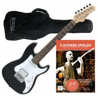 Rocktile Sphere Junior E-Gitarre 3/4 Schwarz + Gitarren-Schule