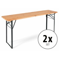 2x set Stagecaptain BBT-180 Hirschgarten tuintafel 177 cm natuur