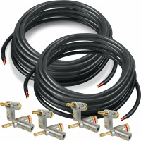 Pronomic Lautsprecherkabel mit Bananenstecker Spreizfixierung 10m 2er Set