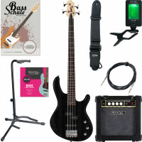 Cort Action PJ E-Bass Open Pore Black Starter Set