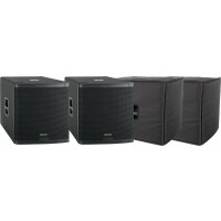 Pronomic C-118SA Aktiv Subwoofer + Cover 2x Set