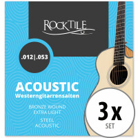 Rocktile cuerdas para guitarra acústica pack de 3