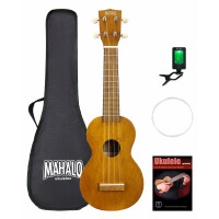 Mahalo Kahiko Serie Sopran-Ukulele Set Trans Brown