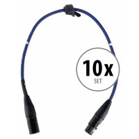 Pronomic Stage DMX3-0,5 DMX-kabel 0,5m SET 10x