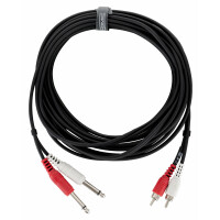 Pronomic J4RC-6 Cable de audio 6,3 mm jack/ conector RCA 6 m