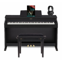 Casio Celviano AP-470 Digitalpiano Schwarz Set inkl. Pianobank, Kopfhörer & Klavierschule