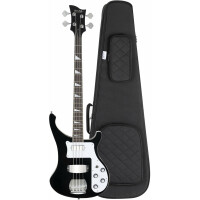 Rocktile Pro RB-400B Blackbird E-Bass Black Gigbag Set