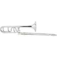 Classic Cantabile MardiBrass kunststof Bb/F trombone zilver