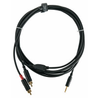 Cable de audio Pronomic Stage J3RC-3m 3,5 jack stereo, 3 m negro